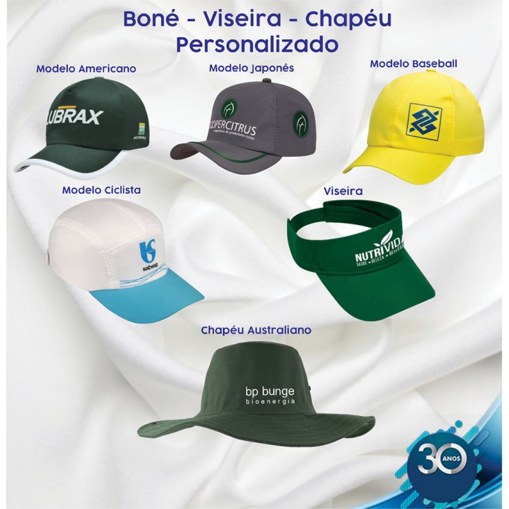 Boné, Viseira e Chapéu Personalizado