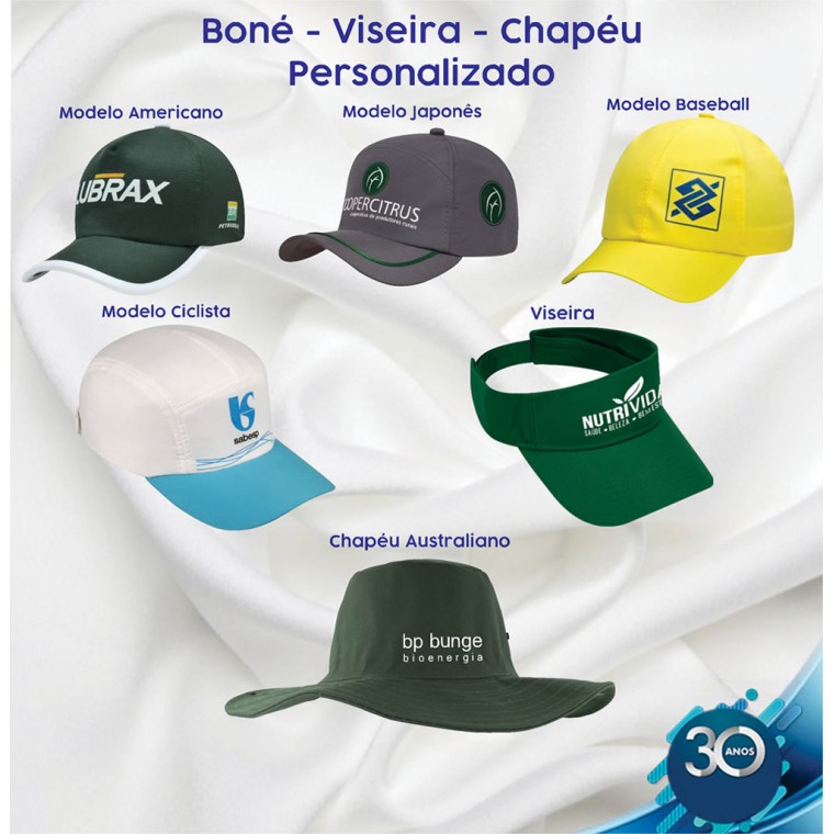 Boné, Viseira e Chapéu Personalizado